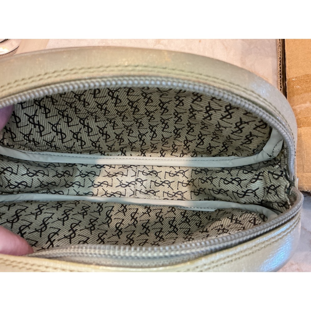 Yves Saint Laurent YSL Monogram Giraffe‎ Print Canvas Leather Crossbody Vintage - Picture 9 of 16